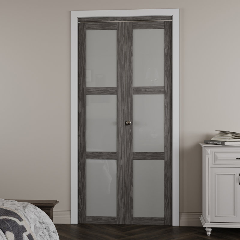 Porte pliante en bois manufacturé 3-Lite, 36 po x 80 po