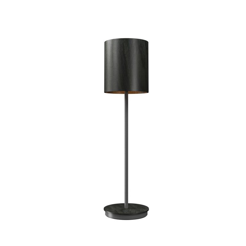 Cylindrical Buffet Table Lamp, 23.62" H x 6.3" W x 6.3" D, Charcoal