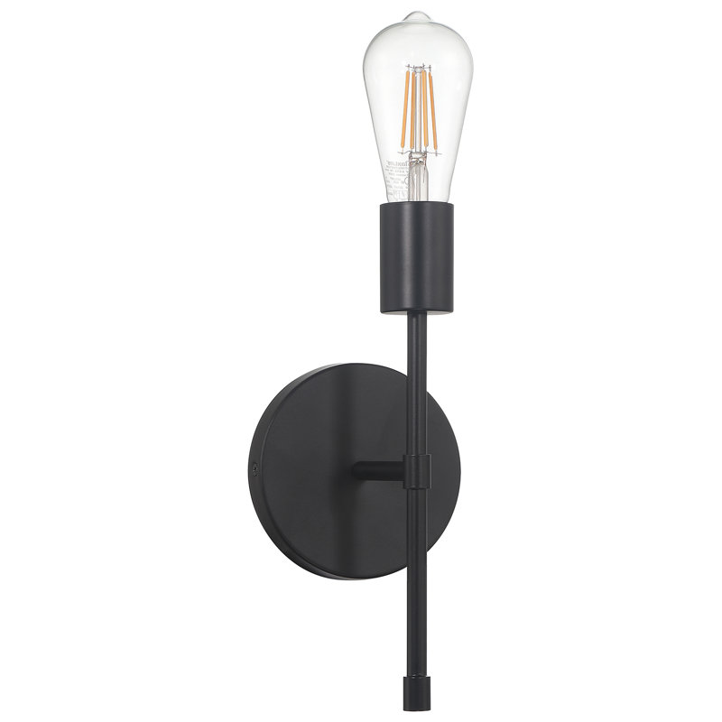 Applique murale 1 lumière DEL Cheryl, Noir mat
