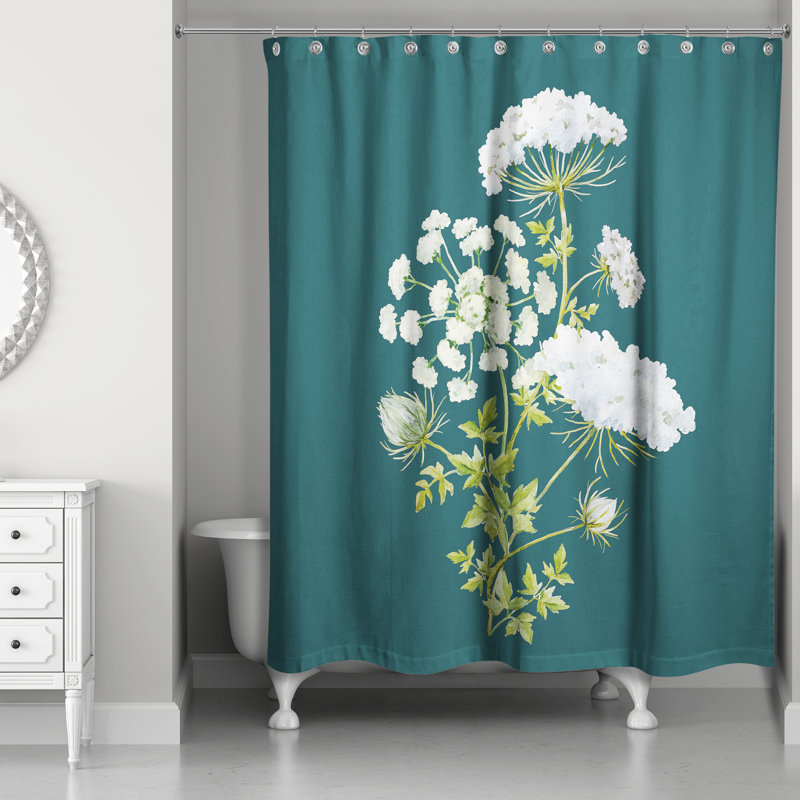 Rideau de douche simple, Bleu sarcelle