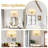 Bathroom Vanity Lighting Fixture Bedroom Wall Sconce With White Fabric Shades-805893126-805893125-805893244