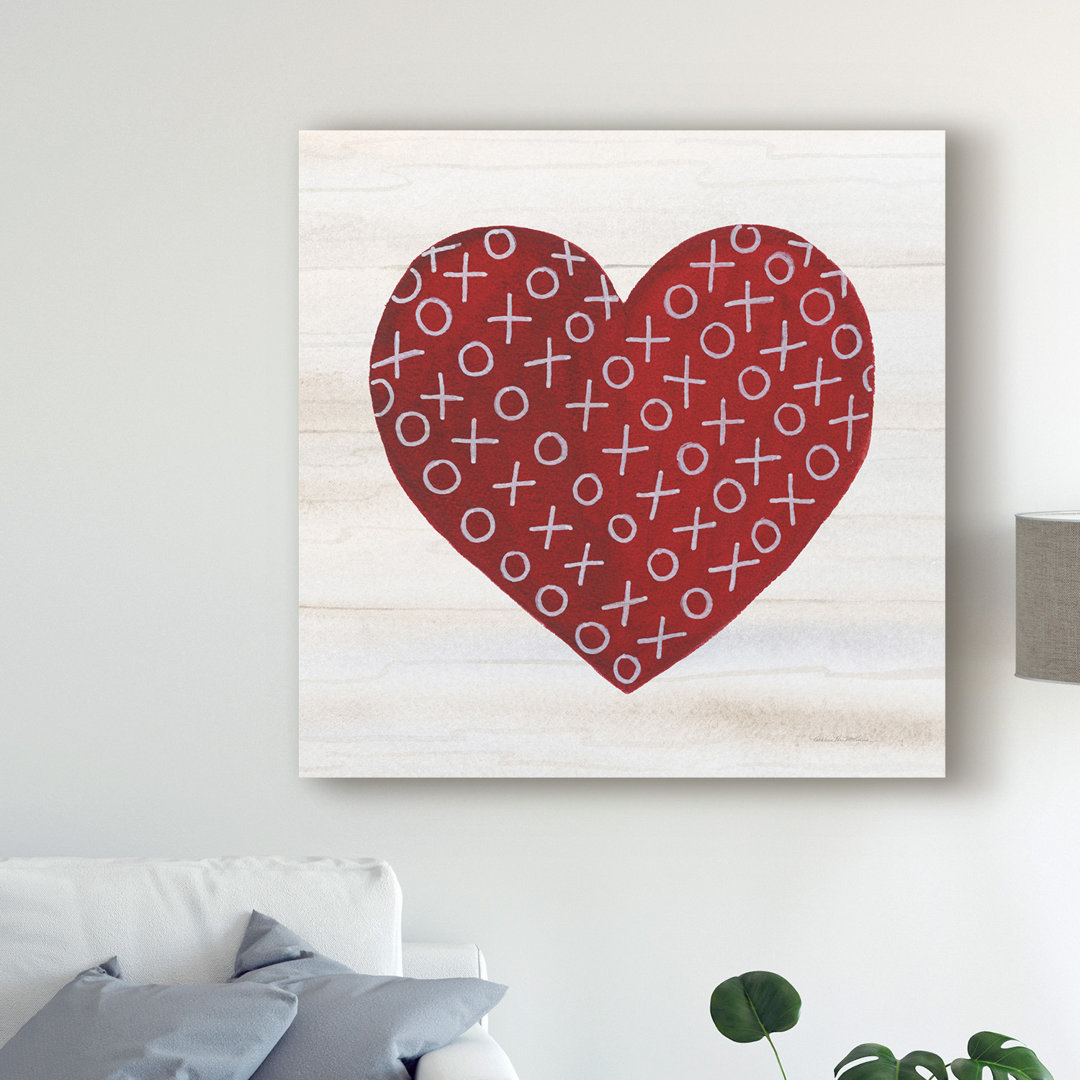 " Rustic Valentine Heart IV " by Kathleen Parr McKenna Painting Print Winston Porter 
