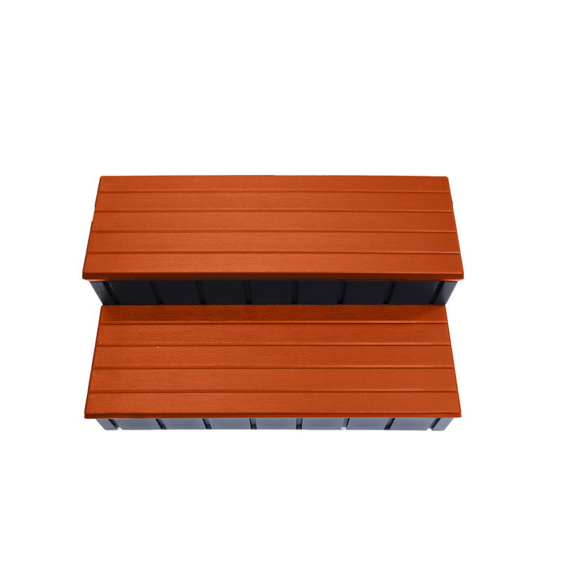 Confer Plastics 36" Storage Spa Steps Espresso, Taupe