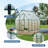 Polycarbonate Walk-In Greenhouse for Outdoors, Quick-Setup Garden Greenhouse with Roof Vent and Ventilation-124605516-124605521