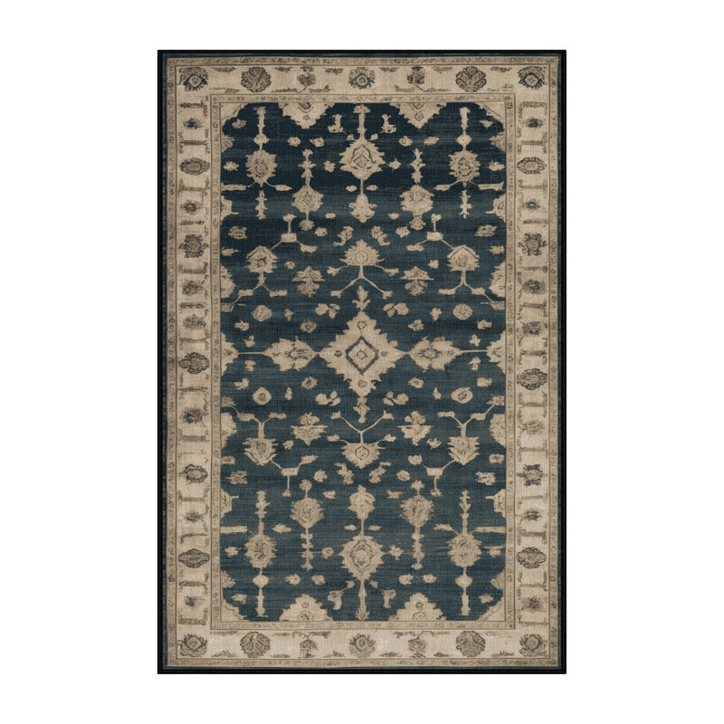 Machine Washable Overdyed Black Area Rug, Rectangle 2' x 3'