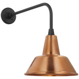 Thomas O'Brien, "Academy 20" Rex Barn Light in Matte Black with 12.5" Green Bowers Shade