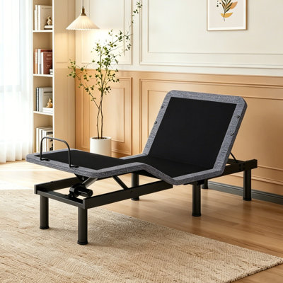 Base de lit réglable 12 po avec massage, gravité zéro et télécommande, anti-ronflement, chargeurs USB, capacité de poids de 750 lb, convient aux matelas de 5 à 12 po, y compris la mousse à mémoire de forme