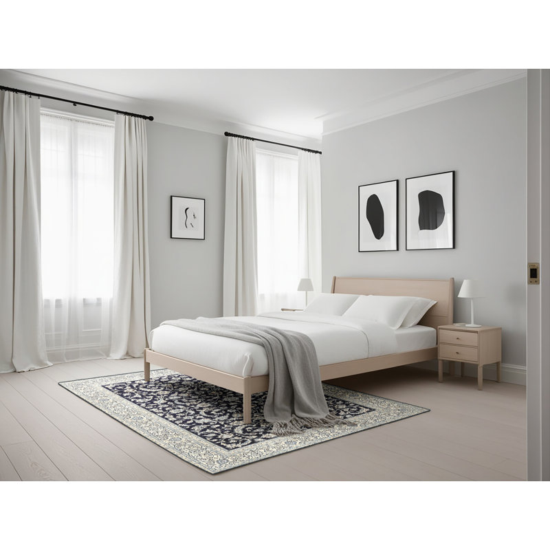 Tapis beige/gris/noir traditionnel Freidin, Rectangle 5 pi x 7 pi