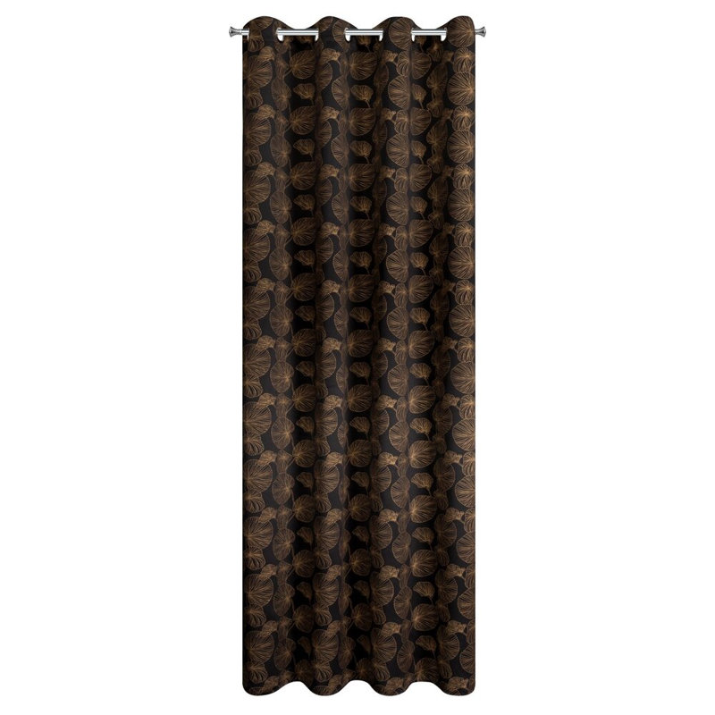 Marigold Room Darkening Curtain, Black