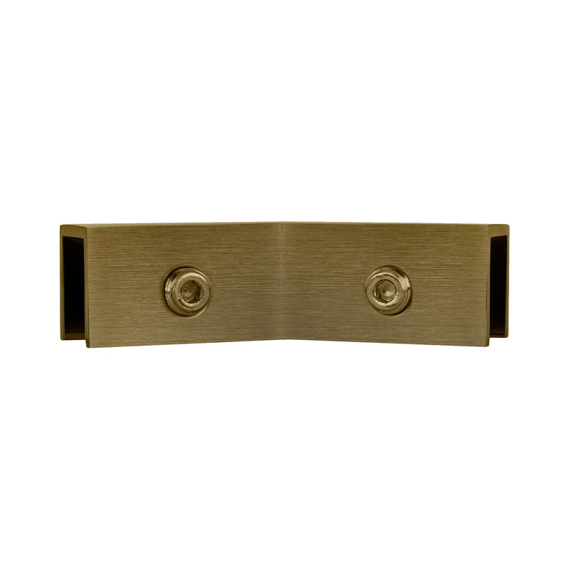 Pince à 135 degrés sur verre pour douille de 5/16 po à 1/2 po (8 mm à 12 mm), finition bronze brossé, Bronze