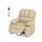 Swivel Rocking Electric Recliner Chair with Massage & Heat, Ergonomic Lounge Armchair Featuring USB Port, Cup Holders & Side Pocket for Living Room, Beige-584727209