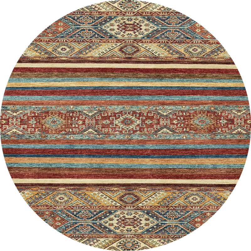 Aniko Southwestern Indoor Rug, Round 7'