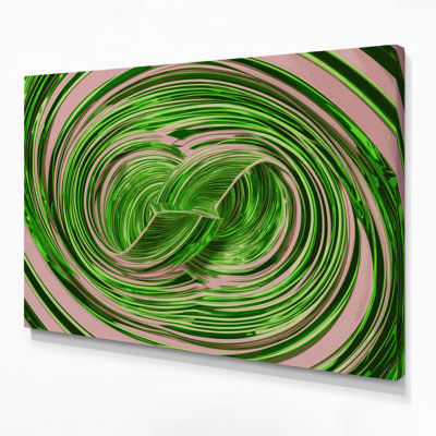 Art mural sur toile vert Op Art 64