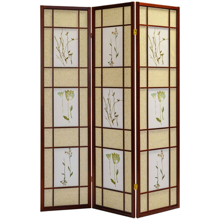 Boothbay 69'' W x 70.5'' H Solid Wood Folding Room Divider
