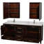 Sheffield 80" Double Bathroom Vanity Set with Mirror and Medicine Cabinet-1802557371-1831629356
