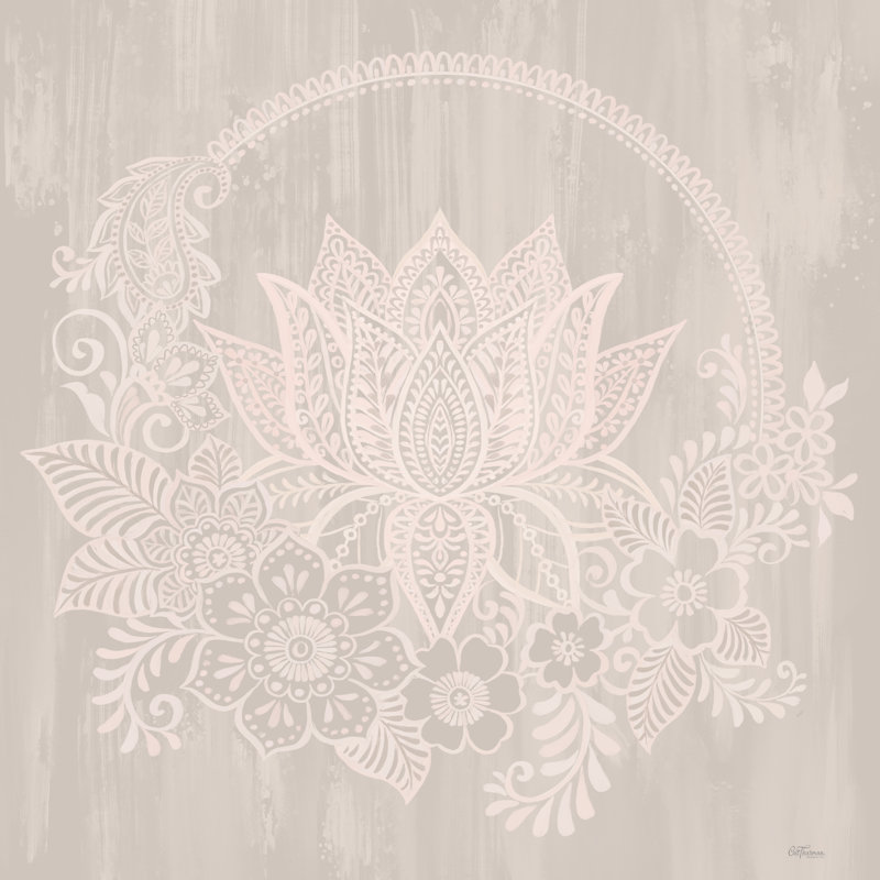 Joli lotus par Cat Thurman Designs, 36" H x 36" W, Érable, reproduction de photo encadrée avec pass