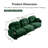 Three-Seate Modular Sectional Couch,Soft Chenille Fabric High-Density Foam,Tufted Cushion Backrest Design Ergonomic Design,Elegant Armrests,High Quality Wooden Base,Fits Bedrooms Living Rooms,Green