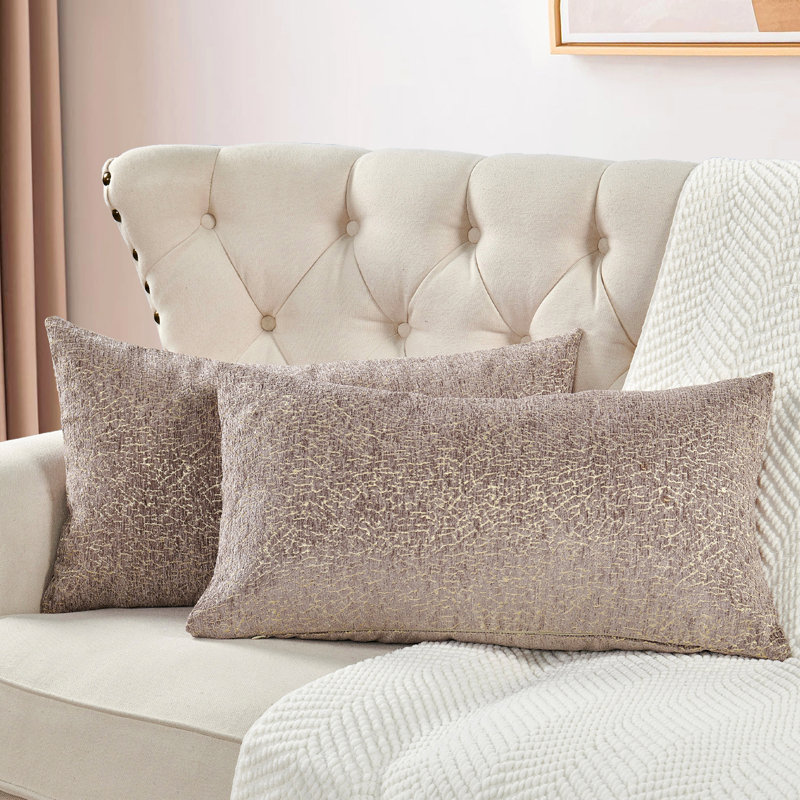Rectangular Lumbar Cushion Cover, Light Brown