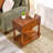 Montevideo Collection Mid-Century Modern Wood End Table with Drawer and Storage Shelf, Rectangular Veneer Side Table for Living Room, Bedroom and Small Spaces, Caramel Brown-678814076