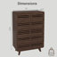Ensemble de chambre à coucher 2 pièces, commode large 8 tiroirs et commode 6 tiroirs-2030607275-2030607273