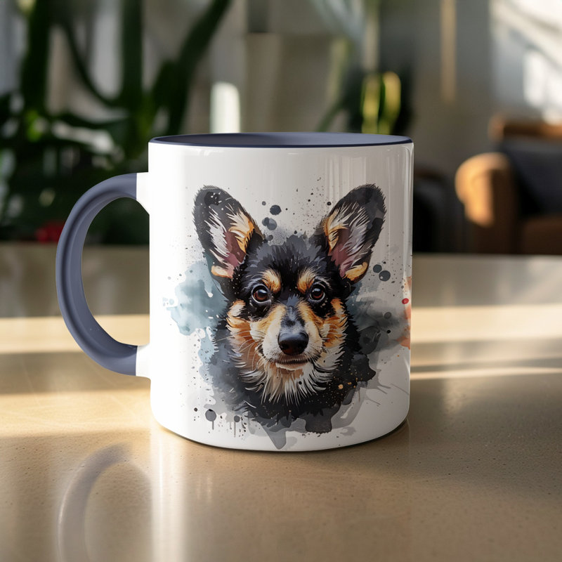 Ceramic Coffee Mug, 3, Navy