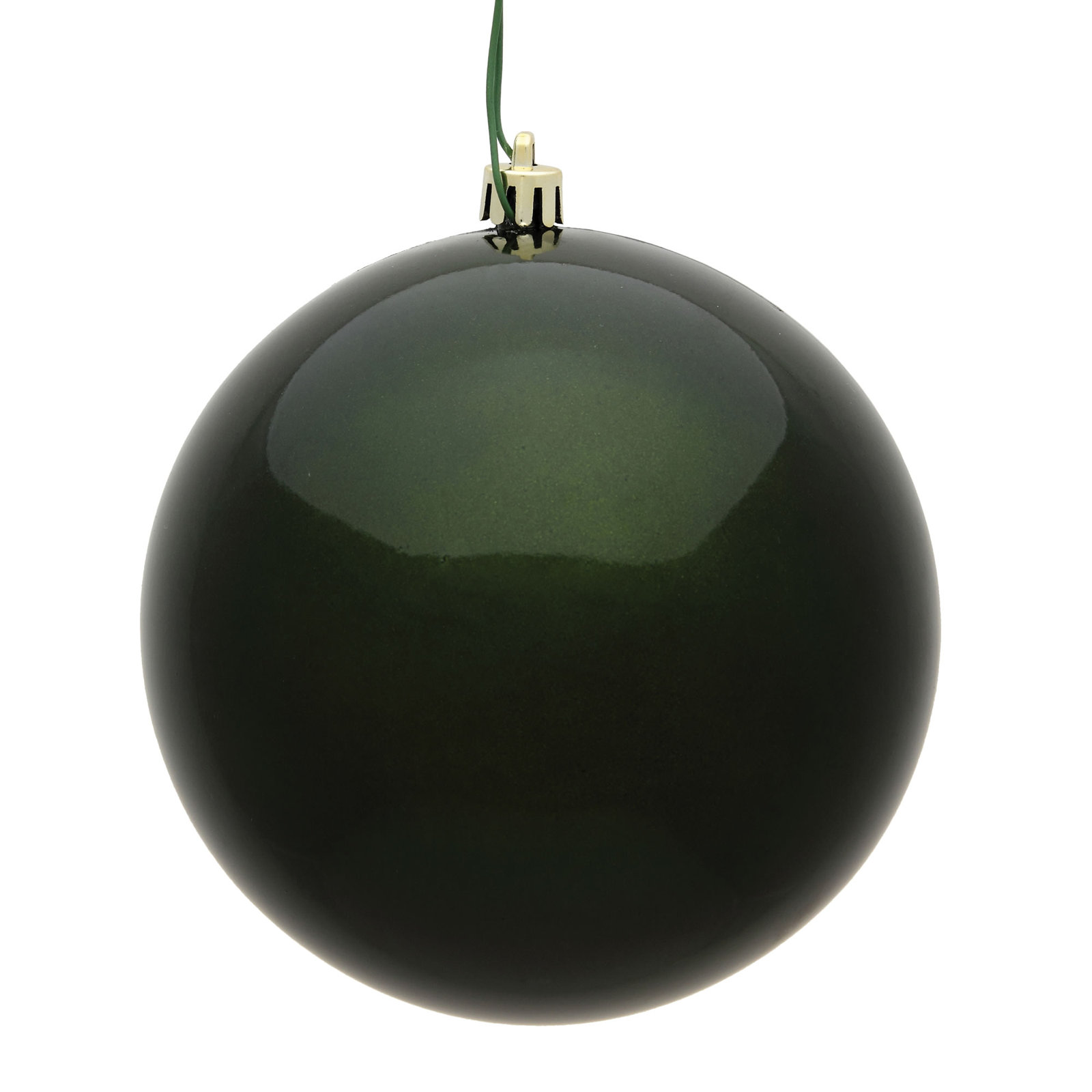 Holiday Décor Ball Ornament, Moss Green Candy, 3" H x 3" W x 3" D