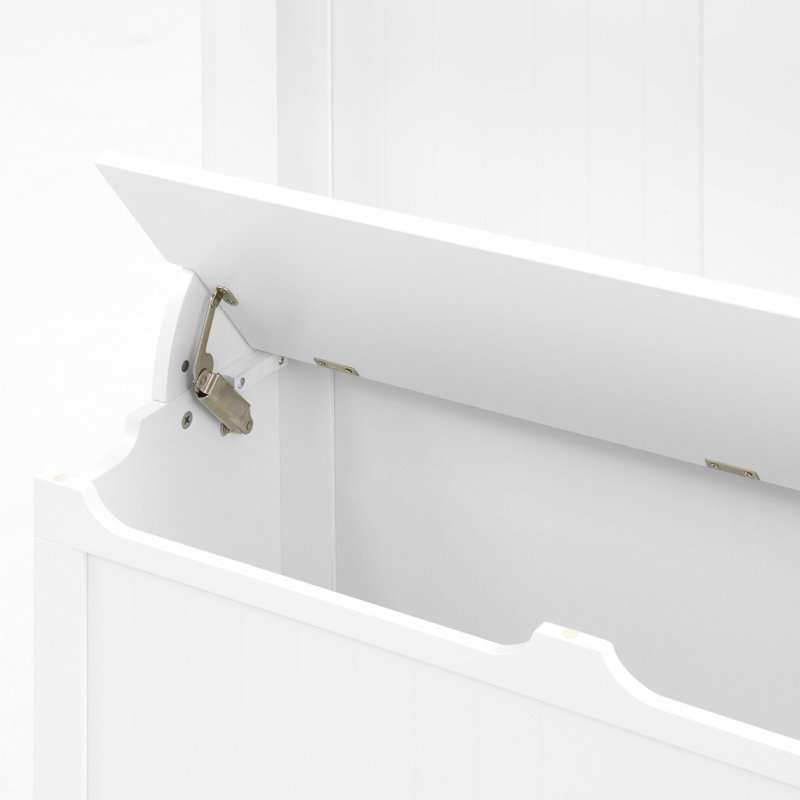 Entryway Bench With Standing Coat Rack, Hall Tree With Shoe Storage Bench, Entryway Organizer With 5 Hooks, White