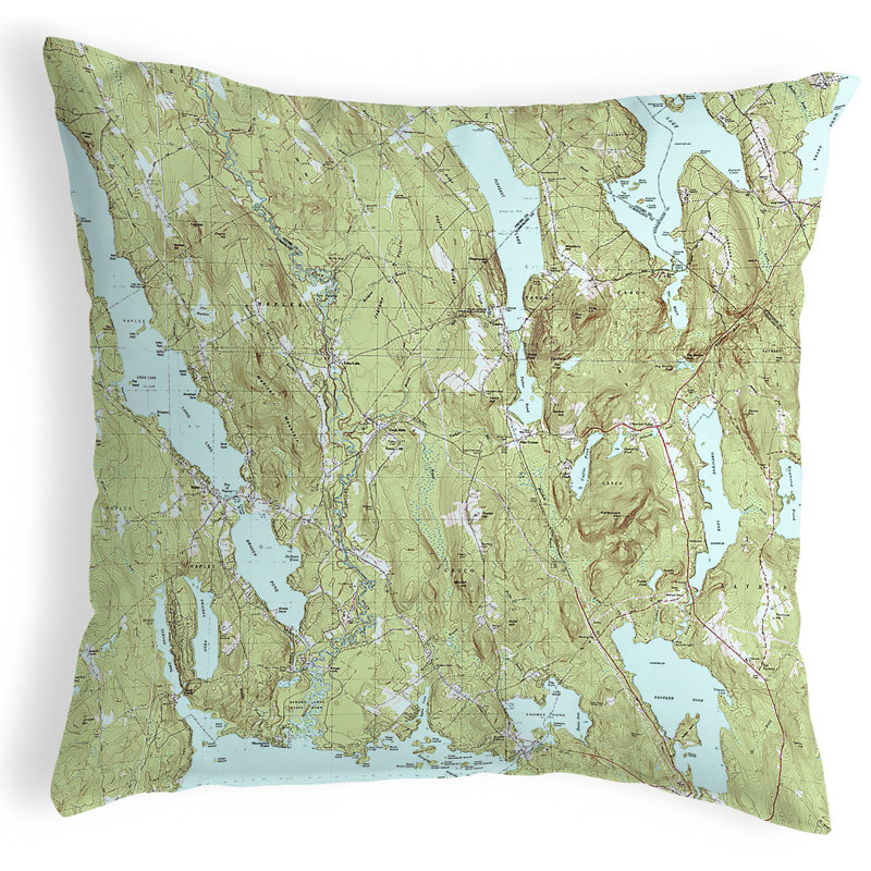  Housse de coussin d'extérieur carré Casco and Sebago Lake