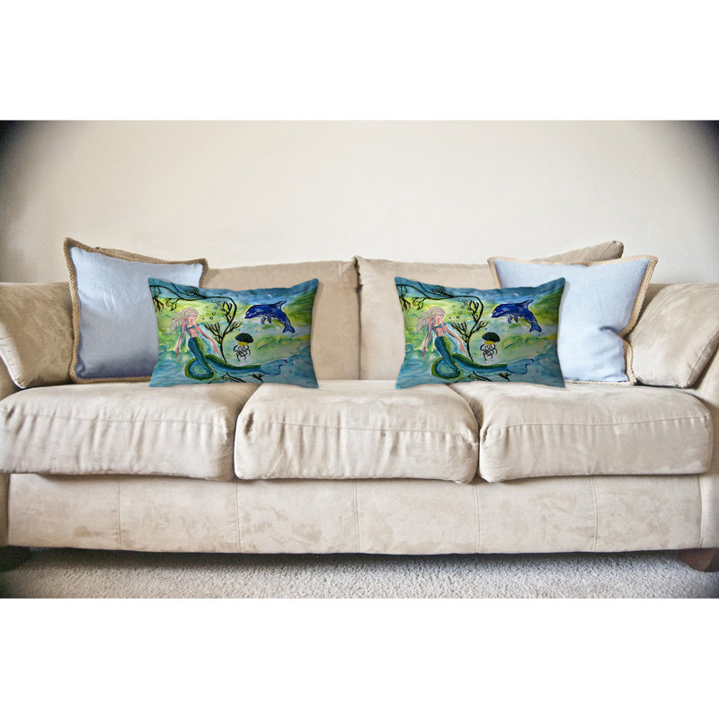 Housse et insert de coussin rectangulaire d'extérieur Noncorded, 16 po x 20 po