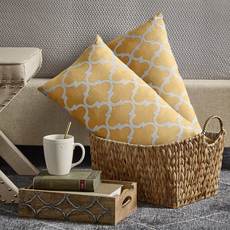 Rectangular Linen Pillow Cover & Insert, Banana Yellow