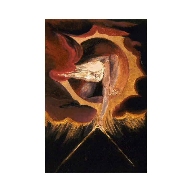 The Ancient Of Days (Illustration From "Europe A Prophecy" Copy B), 1795 by William Blake - Wrapped Canvas Painting