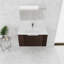 Armoire de salle de bain 36 po avec lavabo en résine, portes à fermeture douce, conception à fixation flottante