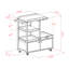 Chariot porte-bouteilles en verre avec roulettes espresso Galen, H 33,05 po x l 29,83 po x P 15,73 po