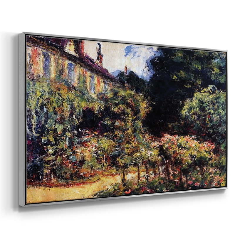 La maison de l'artiste à Giverny, 1913, reproduction d'art sur toile, H 27 po x l 41 po x P 2 po, Argenté