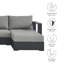 Canapé modulaire d'extérieur en U avec coussins de 132 po Modway Tahoe-95616629