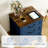 Rustic Farmhouse End Table With Charging Station - 3 Drawer Nightstand, USB/Type-C Ports & Smiling Handle For Bedroom Living Room-680407193