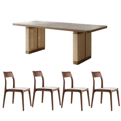 Simple retro style rectangular dining table sets