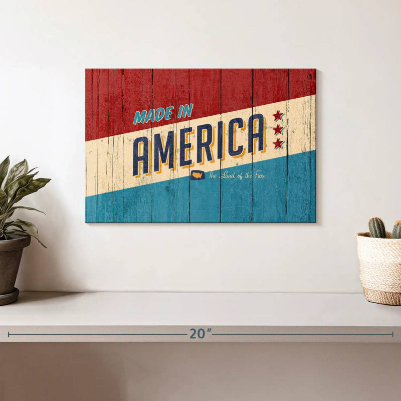 Lelar Made In America Typography, 8" H x 12" W