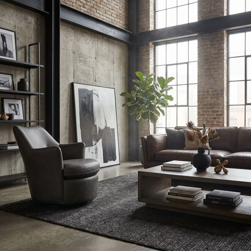 Hotchkiss Swivel Tufted Armchair