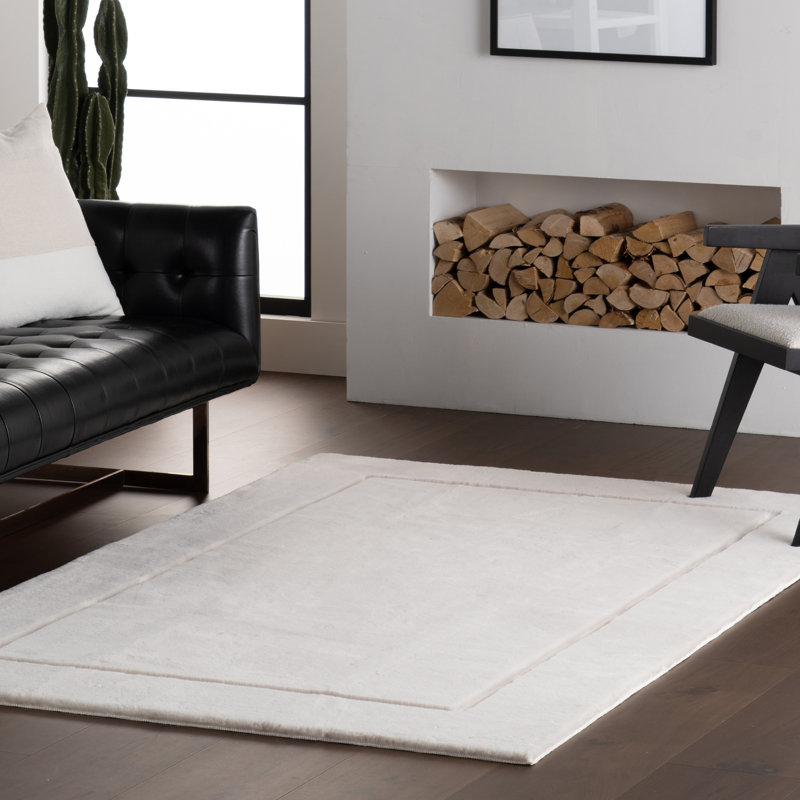 Nuloom Auralyn Solid Cloud Washable Area Rug, Rectangle 6' x 9'