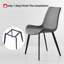 Chaise d'appoint rembourrée en similicuir avec pieds en acier au carbone Monkstown-2136291003