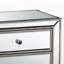 Table de bout à 2 tiroirs en miroir Simba
