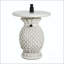 Table d'appoint en forme d'ananas avec base de parasol MGO
