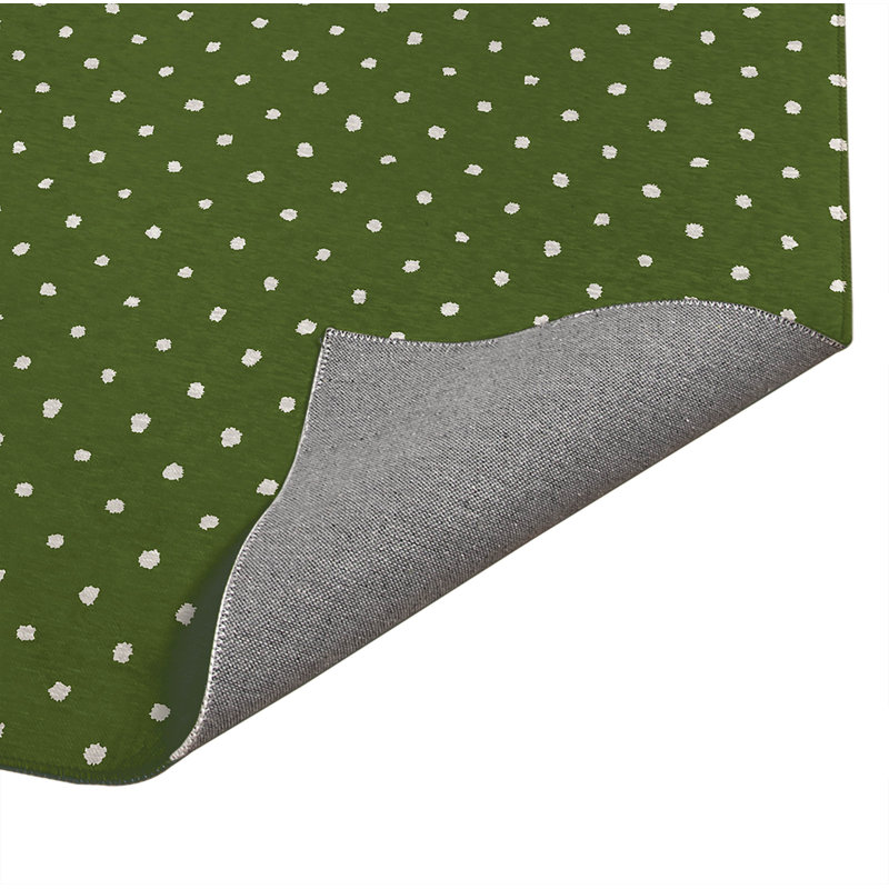 Leo Low Profile Kitchen Mat, Rectangle 3' x 5', Olive Green
