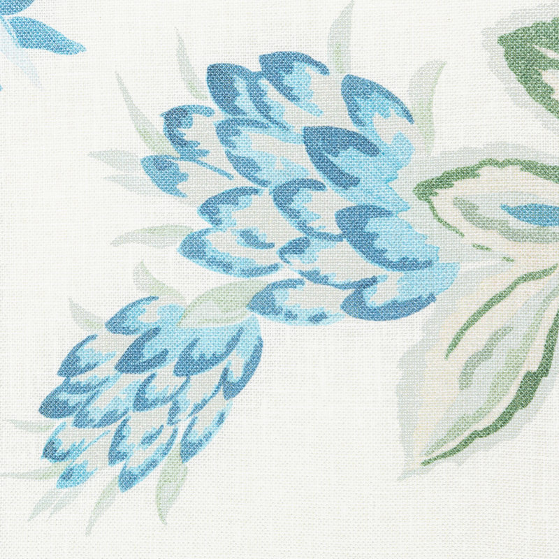 Avondale Augustine Print Fabric, Aqua