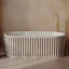 Baignoire autoportante en béton Delice 67 po couleur sable, bonde incluse