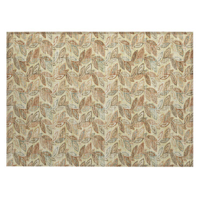 Machine Washable Indoor/Outdoor Chantille ACN2557 Botanical Rug