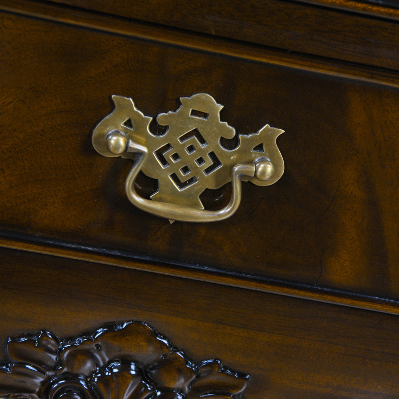 Table de chevet en bois massif à 2 tiroirs brun Pickerington