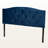 Xylo Upholstered King Size Headboard in Navy Blue Velvet Fabric, 47.64'' H X 79.59'' W X 2.26'' D-1651989824