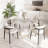 Modern White Round Dining Table Bistro Table Breakfast Nook Table For 2/4-44005555-44005553